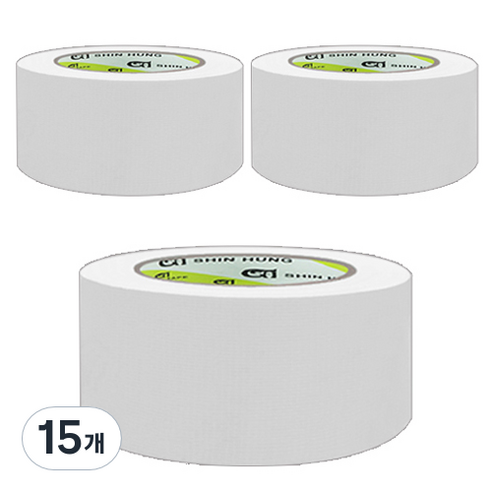 신흥테이프 면테이프 흰색 48mm x 25m, 15개