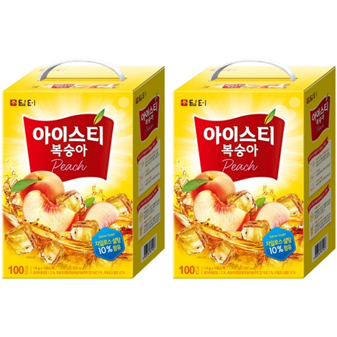   담터 아이스 복숭아, 14g, 100개입, 2개