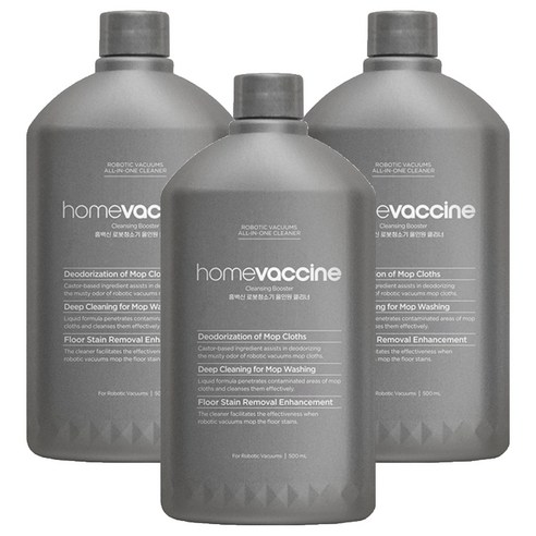 홈백신 로봇청소기 올인원 클리너, 500ml, 3개