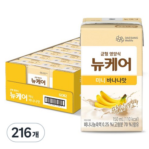 뉴케어 바나나맛 환자영양식, 150ml, 216개