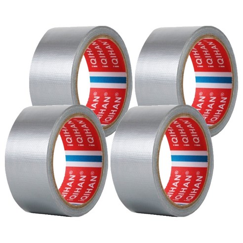 iQIHAN 다다 고점도 강력 면 테이프 50mm x 20m, 은색, 4개