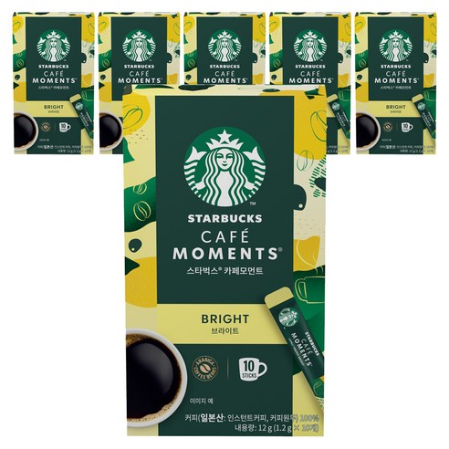 스타벅스 카페모먼트 브라이트 커피, 1.2g, 10개입, 6개