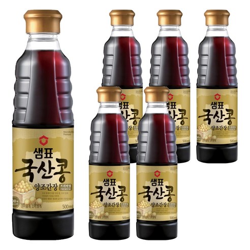 샘표 국산콩 양조간장, 500ml, 6개