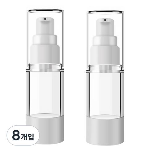 DM 뷰티 휴대용 펌프 로션 공병 플랫 진공 30ml, 혼합 색상, 8개입