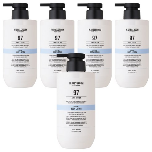 더블유드레스룸 퍼퓸 바디로션 97 에이프릴코튼향, 500ml, 5개