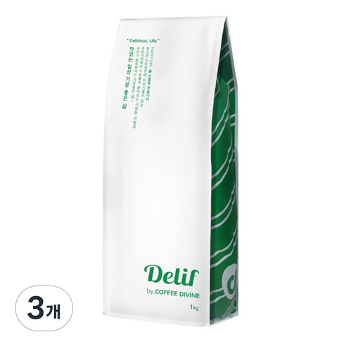 커피디바인 오리지널 H블렌드 원두커피, 홀빈(분쇄안함), 1kg, 3개