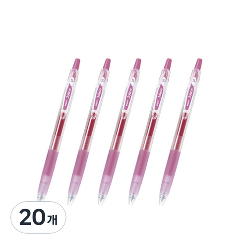 파이롯트 쥬스 젤잉크펜 0.38mm, 로즈핑크, 20개