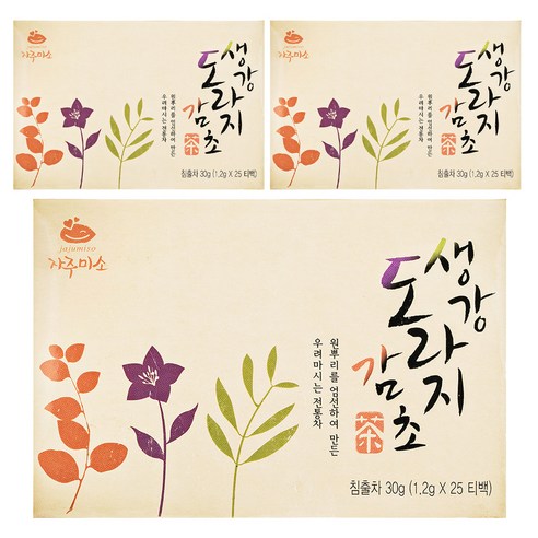 지산식품 생강도라지감초차, 1.2g, 25개입, 3개