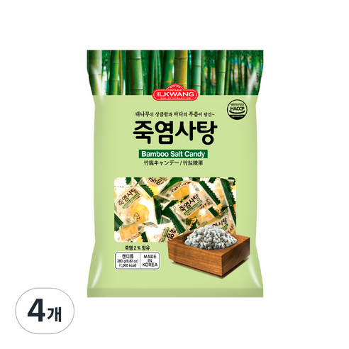 일광제과 죽염 사탕, 280g, 4개