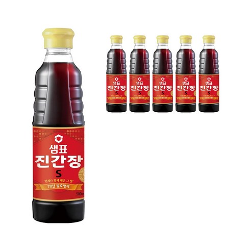 샘표 진간장 S, 500ml, 6개