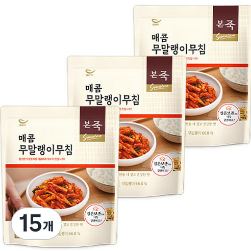 본죽 매콤 무말랭이무침, 15개, 80g