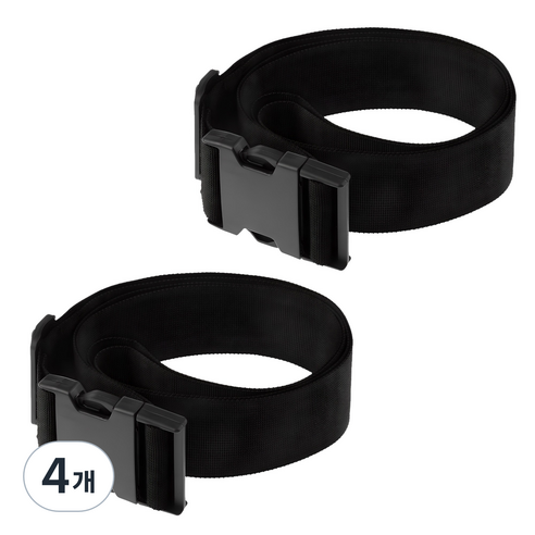 코멧 홈 다용도 고정 스트랩, 블랙, 4개