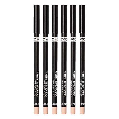 더샘 커버 퍼펙션 컨실러 펜슬 1.4g, 1.0 클리어 베이지, 6개