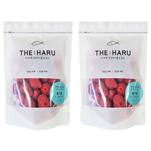 THEHARU 동결건조과일 딸기칩, 100g, 2개