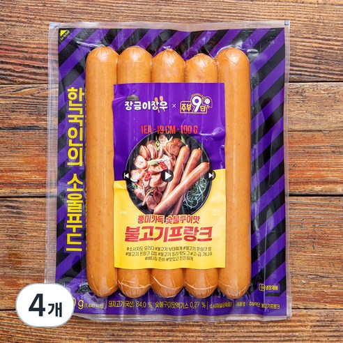 목우촌 주부 9단 불고기 프랑크, 500g, 4개