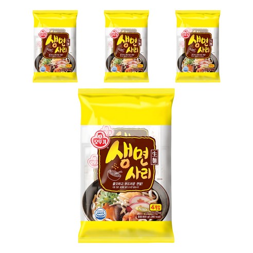 오뚜기 생면사리, 800g, 4개