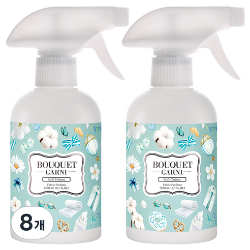 부케가르니 섬유탈취제 소프트코튼 본품, 300ml, 8개