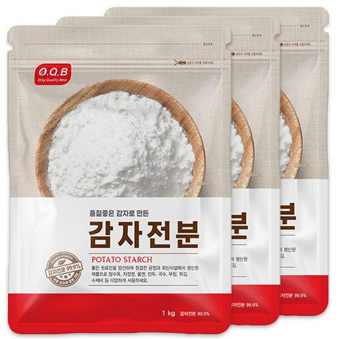 OQB 감자전분, 1kg, 3개