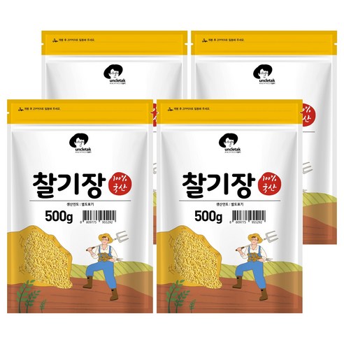 엉클탁 국산 찰기장, 500g, 4개