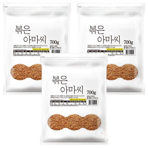 대구농산 볶은 아마씨 봉, 700g, 3개