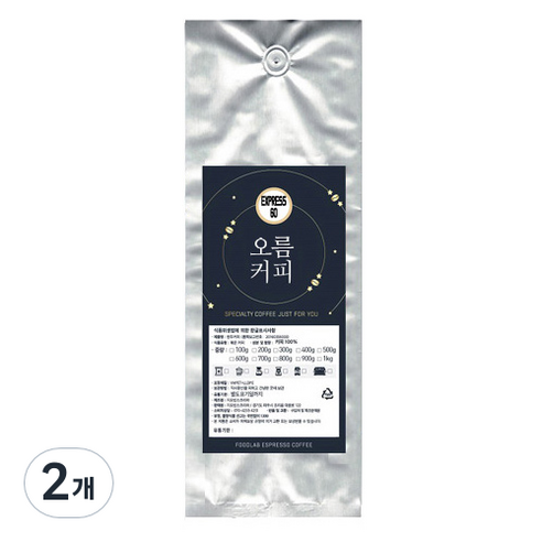 오름커피 EXPRESS 60 분쇄 커피, 에스프레소, 200g, 2개