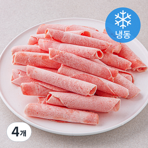 돌돌이 대패 목살 구이용 (냉동), 400g, 4개