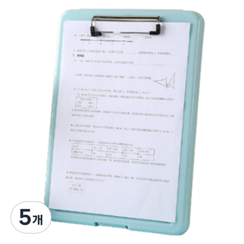 스타리움 클립보드형 A4 파일 문서 보관 정리 케이스, 블루, 5개