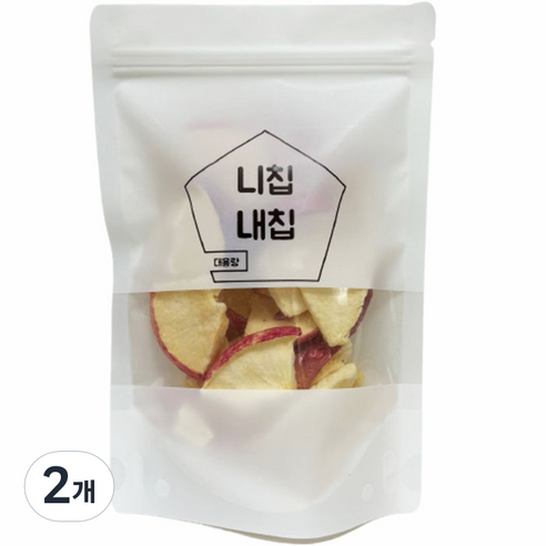 동결건조 과일 달콤하고 바삭한 말린 사과, 60g, 2개