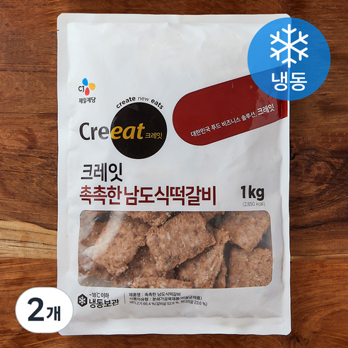 크레잇 촉촉한 남도식 떡갈비 (냉동), 1kg, 2개