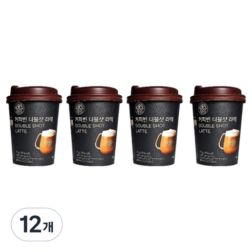 커피빈 더블샷 라떼 원컵, 17g, 1개입, 12개