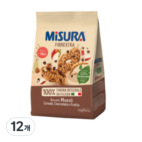 미주라 뮤즐리 비스켓, 230g, 12개