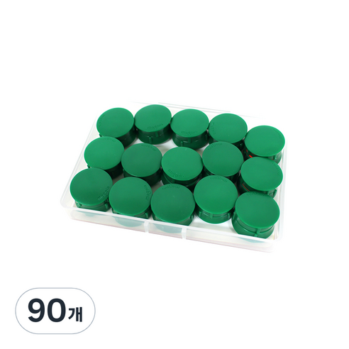 마그피아 칼라원형 자석홀더 무광 중, 초록, 90개