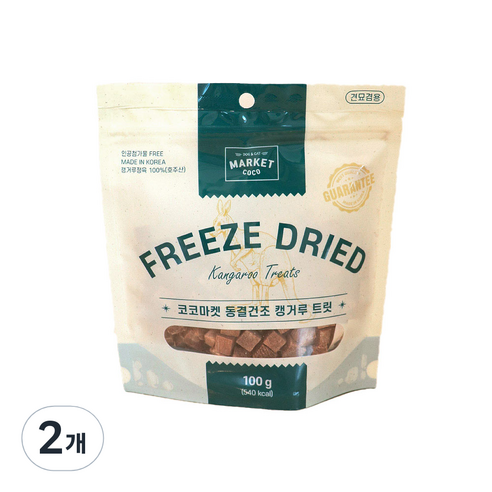 코코마켓 반려동물 동결건조 트릿 간식, 캥거루, 2개