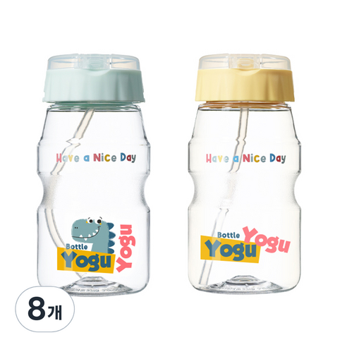 코멕스 요구요구 빨대 물병 460ml, 랜덤발송, 8개