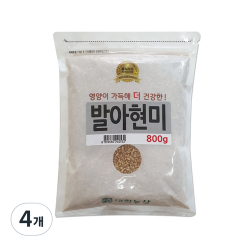 대한농산 발아현미, 800g, 4개