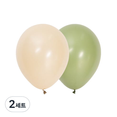 셈퍼텍스 풍선 13cm 2종 x 100p 세트, 화이트샌드, 유칼립투스, 2세트