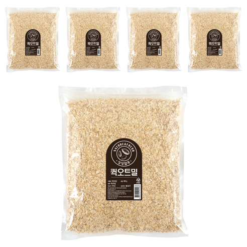 월드그린 싱싱 퀵오트밀, 800g, 5개