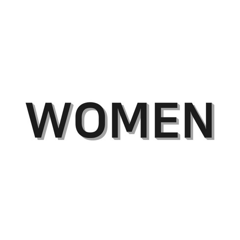 스튜디오투명 화장실 표지판 블랙, WOMEN, 1개
