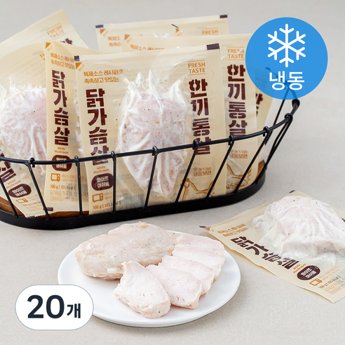 한끼통살 닭가슴살 화이트머쉬룸 (냉동), 100g, 1개입, 20개
