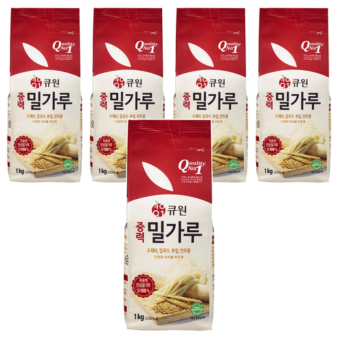 큐원 중력 밀가루, 1kg, 5개