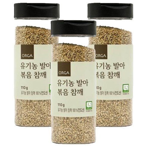 올가홀푸드 발아 볶음 참깨, 110g, 3개