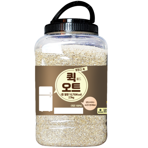 냉장고쏙 퀵 롤드 오트, 2.5kg, 1개 롤드오트밀