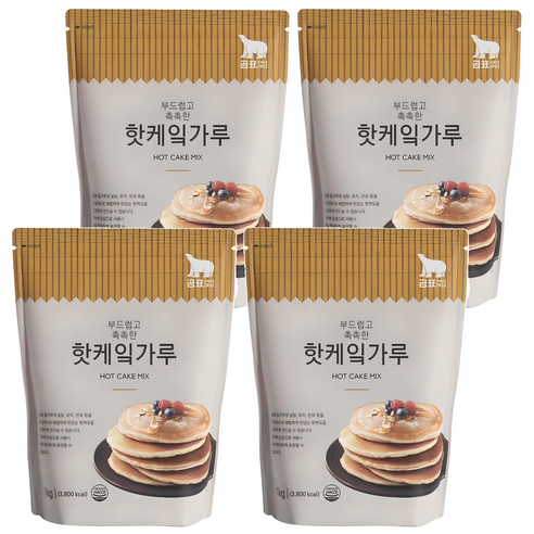 곰표 핫케잌가루, 1kg, 4개