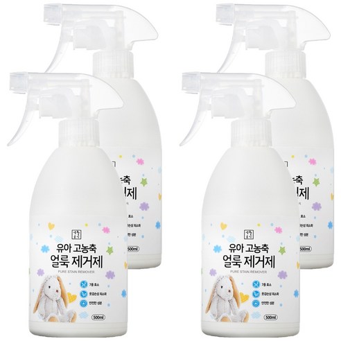 생활공식 고농축 얼룩제거 유아 세제, 500ml, 4개