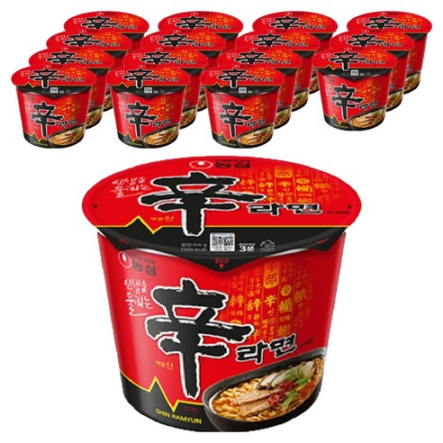 신라면 큰사발면 114g, 16개