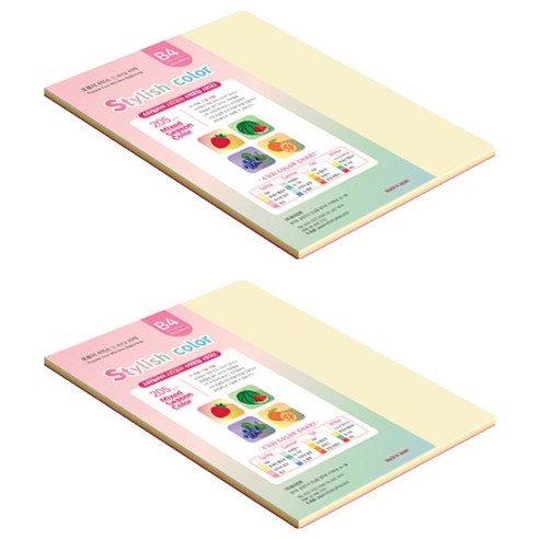 종이문화 SS 스타일리쉬 시즌 두꺼운 혼합색지 205g 02 Summer, 40개, B4