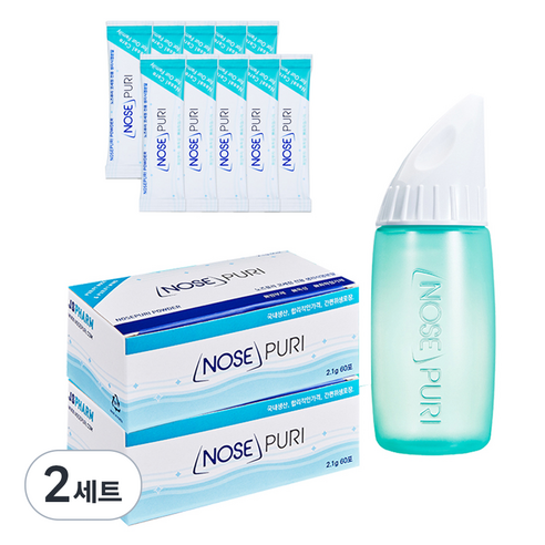 노즈퓨리 코세척기 + 세정용 분말 10p + 60p x 2개, 2세트