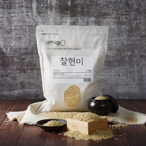 바른곡물 국산 찰현미, 1개, 2kg
