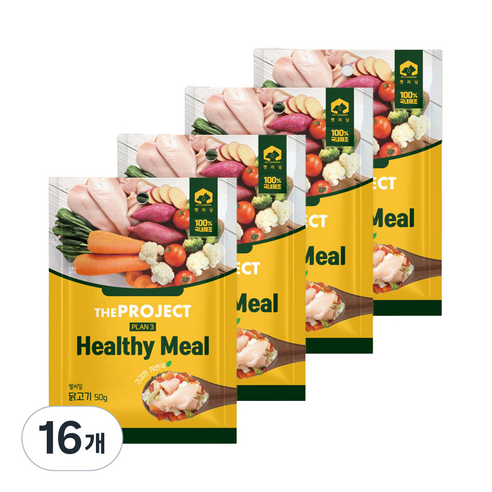 펫러닝 강아지 더프로젝트 헬씨밀 닭 PLAN3 간식, 50g, 16개, 닭고기