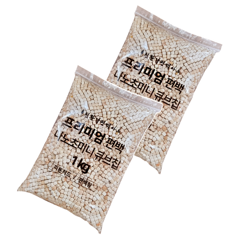 편백아트 프리미엄 편백 나노초미니 피톤치드 큐브칩 4~6mm, 1kg, 2개